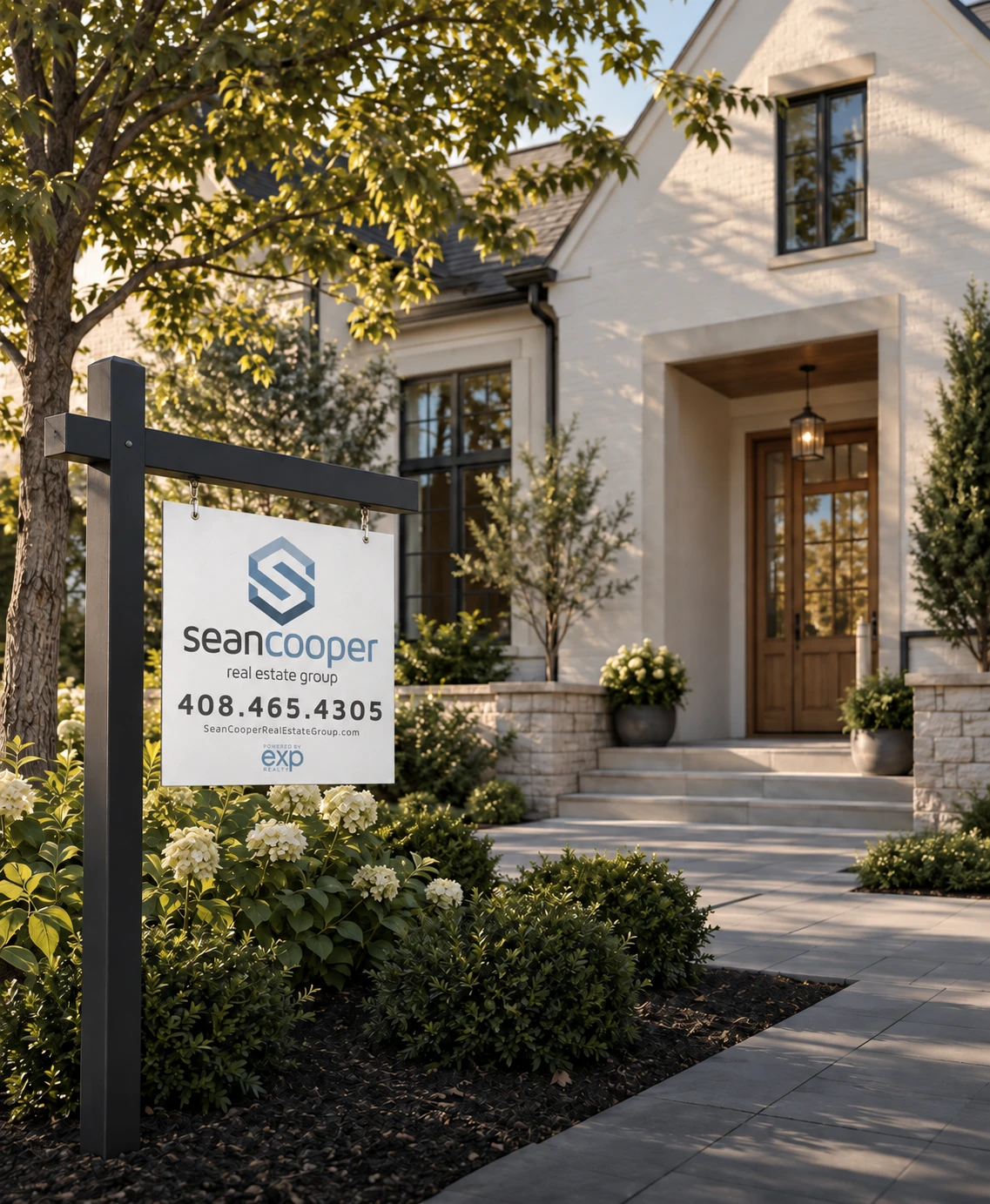 Sean Cooper Real Estate Group sign in front of a home