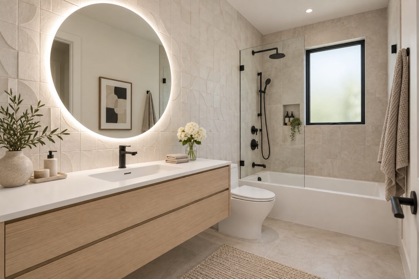 Freshly updated bathroom ready for showings